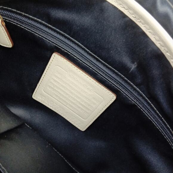 2007 Coach Resort Collection Signature Denim Parchment Leather Bleecker Bag - Picture 7 of 10